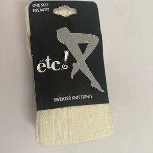 Rue21 Cream Sweater Knit Tights